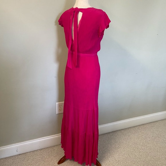 Marie Oliver Dezi Ruffle Dress in Magenta - Size 0 - Picture 8 of 12